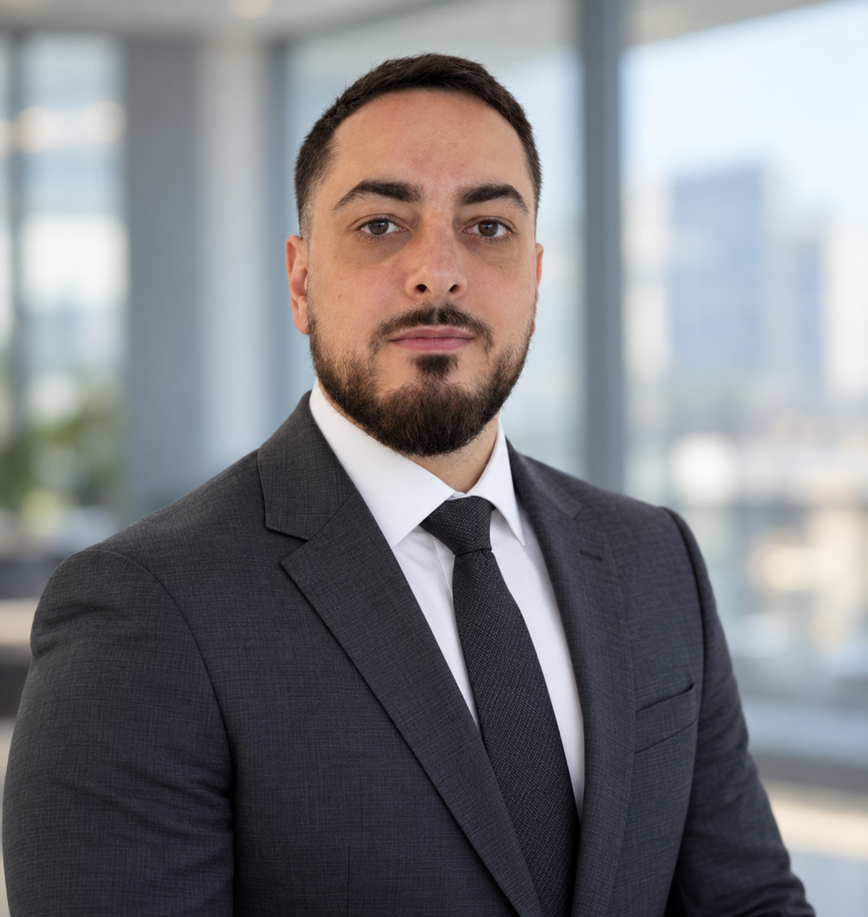 Antoine Paiement wearing a navy suit